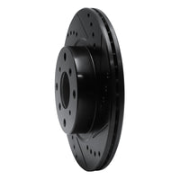 R1 Concepts R1 87-90 Acura Legend Front Right Drilled & Slotted Black Brake Rotor