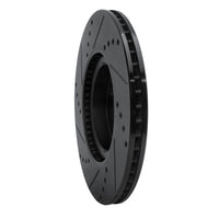 R1 Concepts R1 16-25 Fiat 124 Spider Front Right Drilled & Slotted Black Brake Rotor