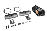 Go Rhino Xplor Blackout Combo Series Sixline LED Flood Lights w/Amber (Surface Mount) - Blk (Pair)