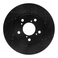 R1 Concepts R1 05-10 Honda Odyssey Front Right Drilled & Slotted Black Brake Rotor