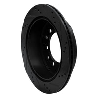 R1 Concepts R1 2010-2024 Lexus GX460 Rear Left Drilled & Slotted Black Brake Rotor