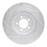 R1 Concepts R1 06-10 Jaguar S-Type Front Right Drilled & Slotted Silver Brake Rotor