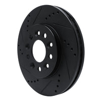 R1 Concepts R1 04-07 Ford Freestar Front Left Drilled & Slotted Black Brake Rotor