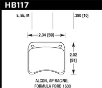 Hawk Performance Hawk AP Racing CP3696 Black Race Brake Pads