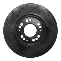 R1 Concepts R1 91-04 Dodge STEALTH Front Right Drilled & Slotted Black Brake Rotor