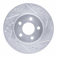 R1 Concepts R1 00-05 Chrysler Neon Front Right Drilled & Slotted Silver Brake Rotor