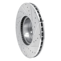R1 Concepts R1 11-18 BMW X3 Front Left Drilled & Slotted Silver Brake Rotor