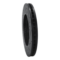 R1 Concepts R1 03-05 Nissan Maxima Front Left Drilled & Slotted Black Brake Rotor