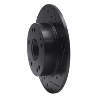 R1 Concepts R1 03-08 Acura TSX Rear Right Drilled & Slotted Black Brake Rotor