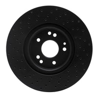R1 Concepts R1 94-02 Mercedes-Benz E500 Left Front Drilled Black Brake Rotor