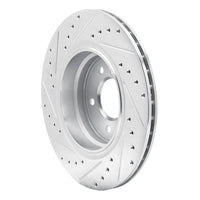 R1 Concepts R1 95-03 BMW 750IL Rear Right Drilled & Slotted Silver Brake Rotor