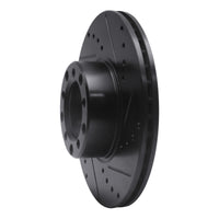 R1 Concepts R1 72-80 Mercedes-Benz 280SEL Front Right Drilled & Slotted Black Brake Rotor