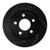 R1 Concepts R1 99-05 Audi A6 Quattro Rear Left Drilled & Slotted Black Brake Rotor