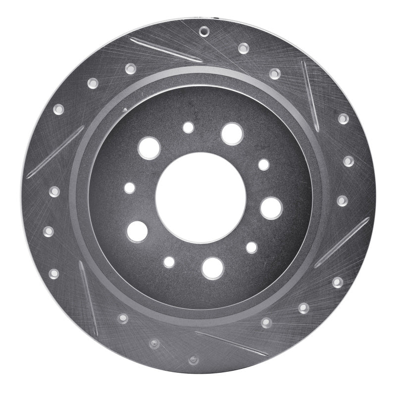 R1 Concepts R1 97-98 Volvo V90 Rear Right Drilled & Slotted Silver Brake Rotor