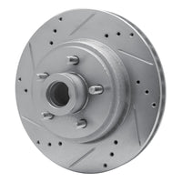 R1 Concepts R1 70-72 Ford Country Squire Front Left Drilled & Slotted Silver Brake Rotor