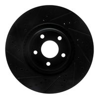 R1 Concepts R1 20-25 Ford BRONCO Sport Front Right Drilled & Slotted Black Brake Rotor