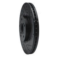 R1 Concepts R1 07-20 Acura MDX Front Right Drilled & Slotted Black Brake Rotor