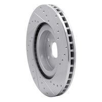 R1 Concepts R1 19-23 Subaru ASCENT Front Left Drilled & Slotted Silver Brake Rotor