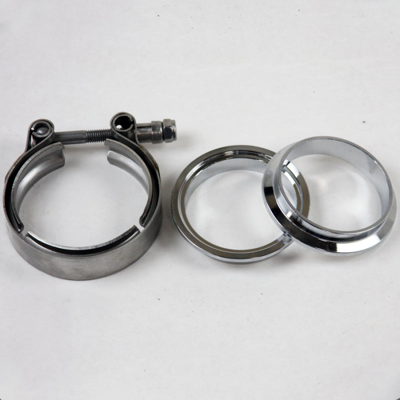 Granatelli Motor Sports Granatelli 3.0in Mild Steel Mating Male to Female Flanges w/V-Band Clamp