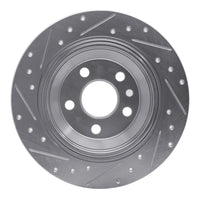 R1 Concepts R1 07-10 Volvo S80 Rear Right Drilled & Slotted Silver Brake Rotor
