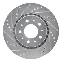 R1 Concepts R1 82-92 Volvo 780 Front Left Drilled & Slotted Silver Brake Rotor