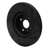 R1 Concepts R1 2016-2025 Fiat 124 Spider Front Left Drilled & Slotted Black Brake Rotor