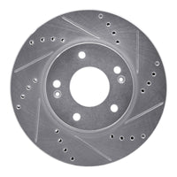 R1 Concepts R1 17-22 Hyundai Ioniq Front Right Drilled & Slotted Silver Brake Rotor