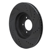 R1 Concepts R1 03-05 Lincoln AVIATOR Front Left Drilled & Slotted Black Brake Rotor