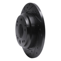R1 Concepts R1 99-01 Acura RL Rear Left Drilled & Slotted Black Brake Rotor