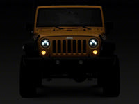 Raxiom 07-18 Jeep Wrangler JK 7-In LED Headlights- Chrome Housing (Clear Lens)