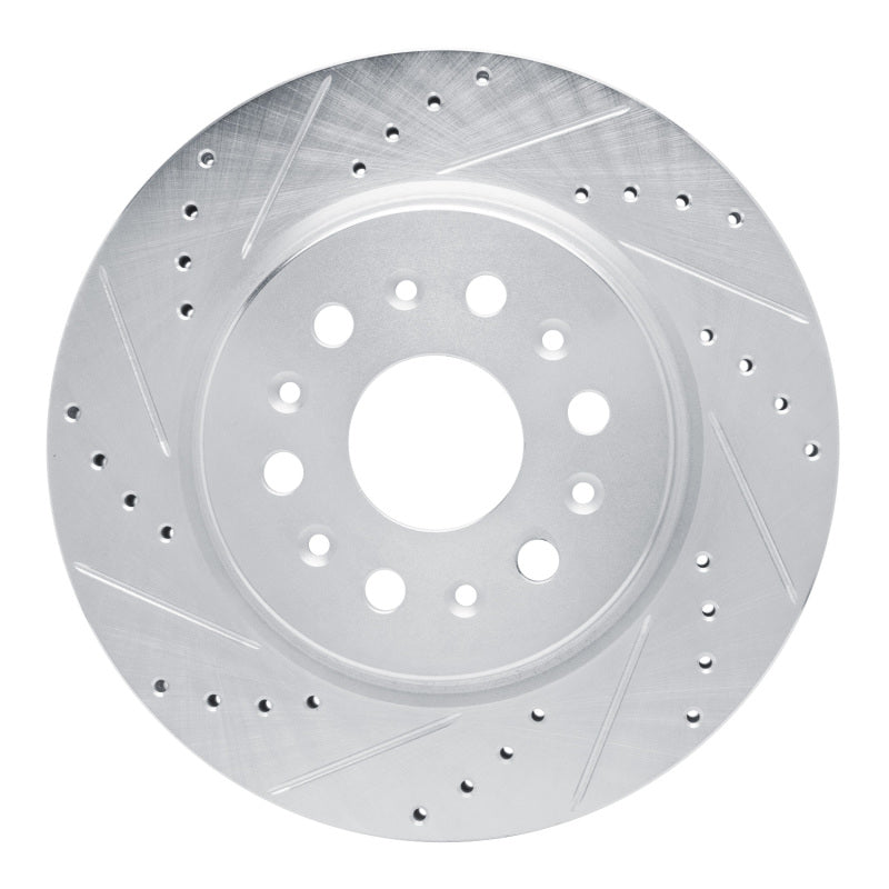 R1 Concepts R1 17-25 Buick Enclave Rear Left Drilled & Slotted Silver Brake Rotor