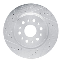 R1 Concepts R1 17-25 Buick Enclave Rear Left Drilled & Slotted Silver Brake Rotor