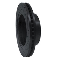 R1 Concepts R1 16-24 Nissan Titan XD Front Left Drilled & Slotted Black Brake Rotor