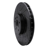 R1 Concepts R1 2010-2017 Land Rover Range Rover Front Left Drilled & Slotted Black Brake Rotor