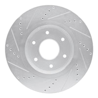 R1 Concepts R1 05-07 Infiniti QX56 Front Right Drilled & Slotted Silver Brake Rotor