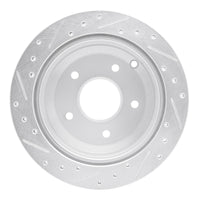 R1 Concepts R1 05-06 Pontiac GTO Rear Right Drilled & Slotted Silver Brake Rotor