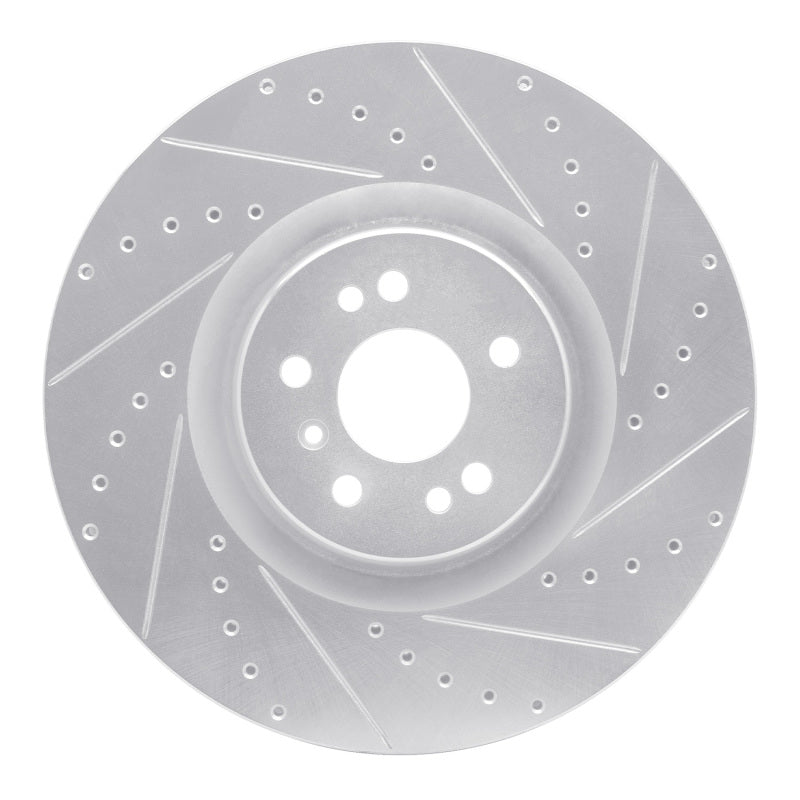 R1 Concepts R1 07-09 Mercedes-Benz GL320 Front Right Drilled & Slotted Silver Brake Rotor
