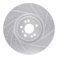R1 Concepts R1 07-09 Mercedes-Benz GL320 Front Right Drilled & Slotted Silver Brake Rotor