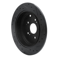 R1 Concepts R1 01-08 Acura MDX Rear Left Drilled & Slotted Black Brake Rotor