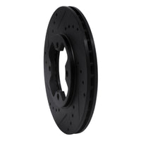 R1 Concepts R1 79-83 Nissan 280ZX Front Left Drilled & Slotted Black Brake Rotor