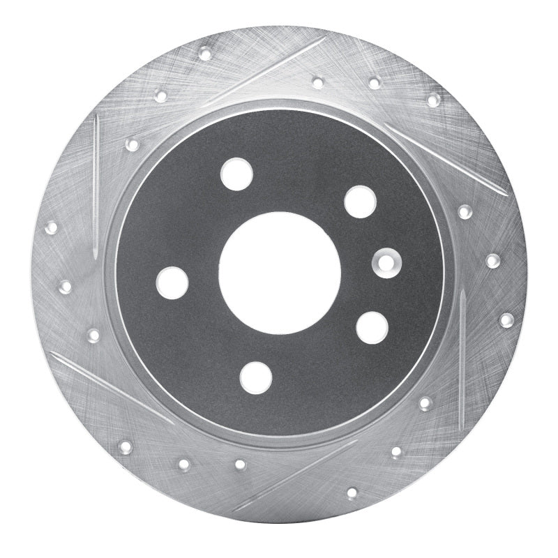 R1 Concepts R1 11-16 Buick LaCrosse Rear Left Drilled & Slotted Silver Brake Rotor