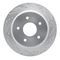R1 Concepts R1 1998-2005 Chevrolet Blazer Rear Right Drilled & Slotted Silver Brake Rotor