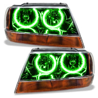 ORACLE Lighting Oracle 99-04 Jeep Grand Cherokee SMD HL - Black - ColorSHIFT w/ BC1 Controller