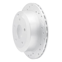 R1 Concepts R1 05-06 Pontiac GTO Rear Left Drilled & Slotted Silver Brake Rotor