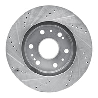 R1 Concepts R1 05-19 Chevrolet Silverado 1500 Front Right Drilled & Slotted Silver Brake Rotor