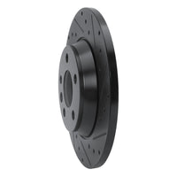 R1 Concepts R1 2001-2003 Volkswagen EuroVan Rear Right Drilled & Slotted Black Brake Rotor