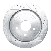 R1 Concepts R1 11-25 Dodge Durango Rear Right Drilled & Slotted Silver Brake Rotor