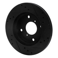 R1 Concepts R1 89-94 Suzuki Swift Front Left Drilled & Slotted Black Brake Rotor