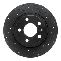 R1 Concepts R1 00-09 Audi A4 (USA/Canada) Rear Right Drilled & Slotted Black Brake Rotor