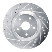 R1 Concepts R1 2020-2025 Subaru WRX Front Left Drilled & Slotted Silver Brake Rotor